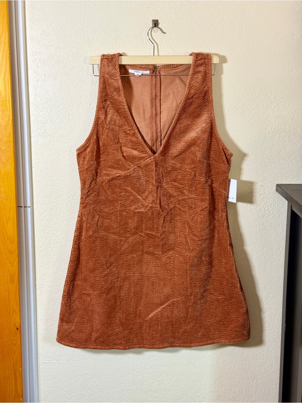 O’Neill Poppy Corduroy Mini Dress Sierra Burnt Orange XL NWT